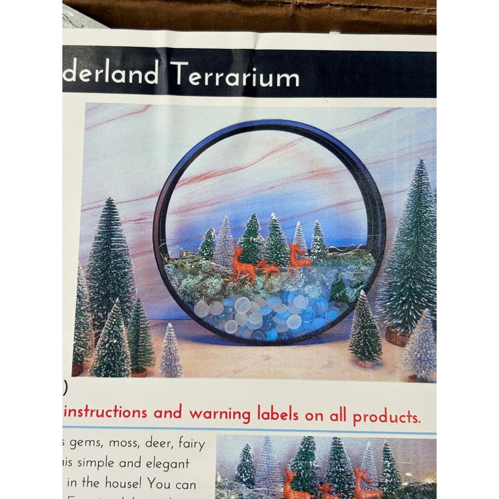 Adults & Crafts Winter Wonderland Terrarium KitBlack DIY Decor